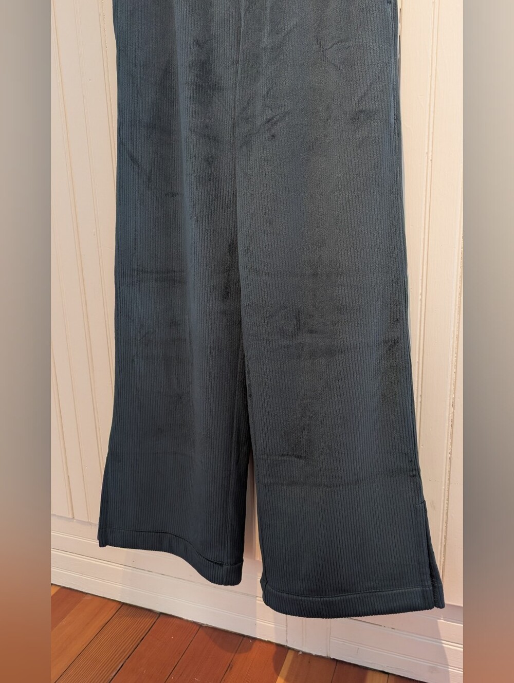 Girls Wide-Leg Athleta Pants — Dark Green/Teal